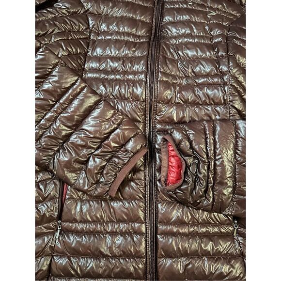 Patagonia Women’s Fiona Down Puffer Maroon Sz Small B27 - Picture 4 of 15